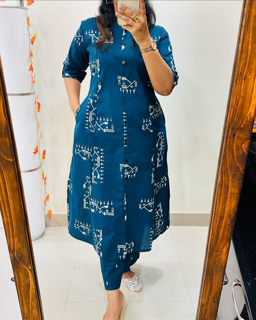 Premium Floral Fine Cotton Kurti Palazzo Co-ord Set – New Launch KF