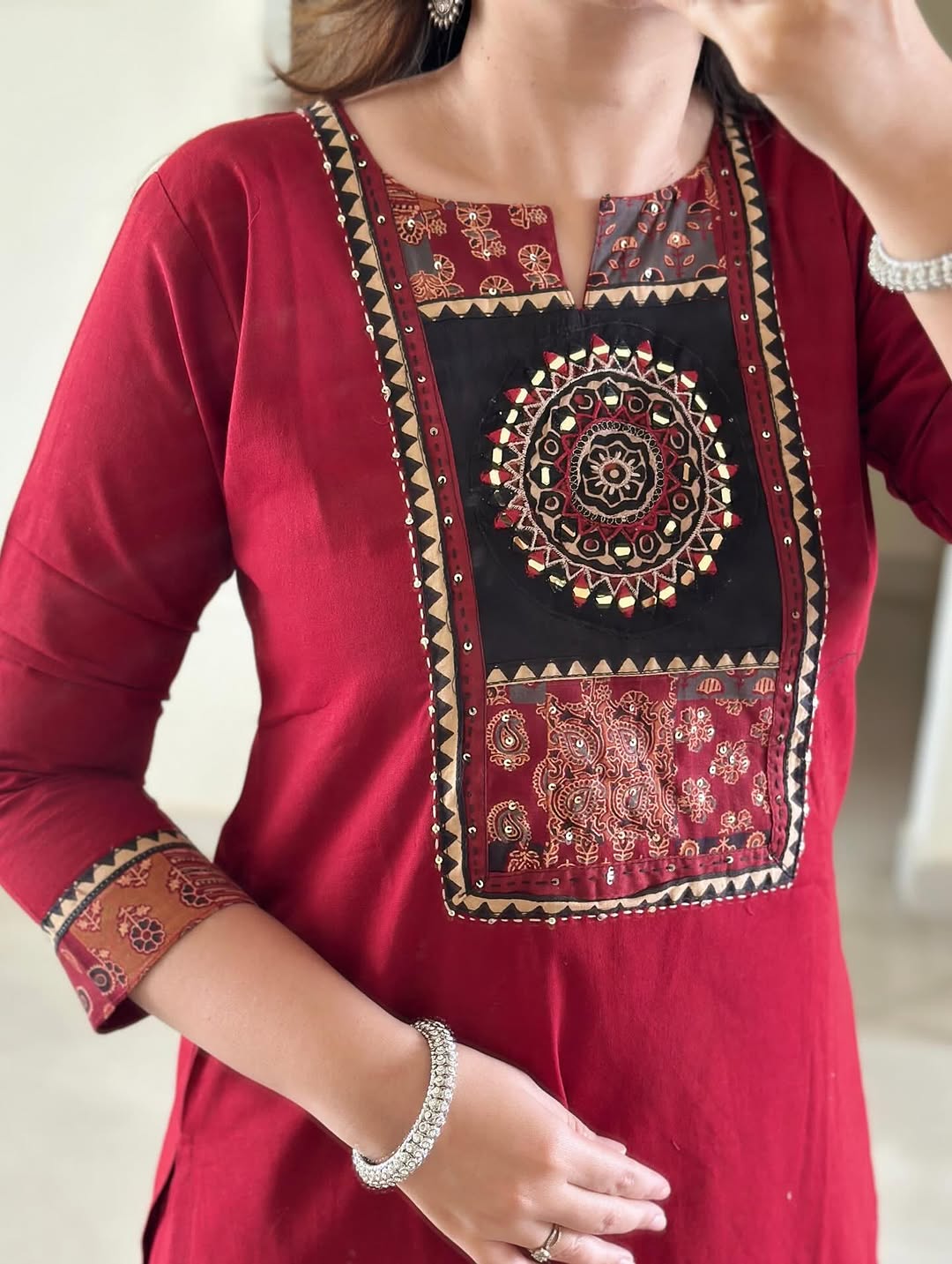 YOKE STRAIGHT KURTI PANT MALMAL DUPATTA ARRIVAL KF