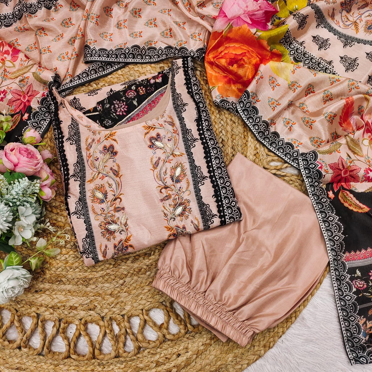 Hand-Embroidered 3-Piece Suit Set – AL ✨