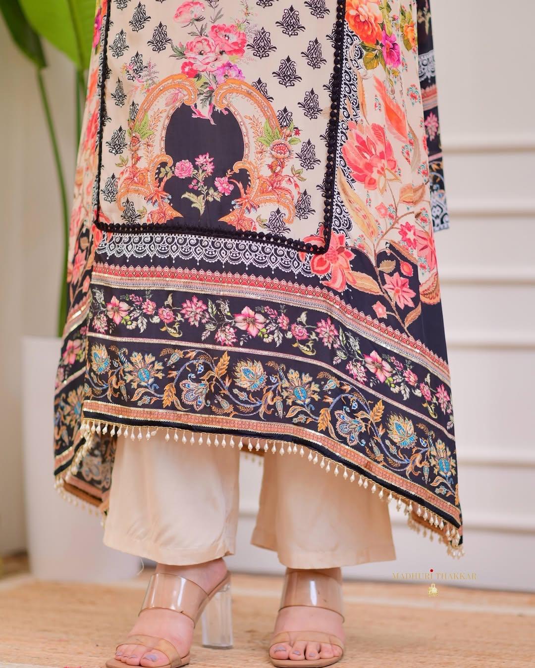 Hand-Embroidered 3-Piece Suit Set – AL ✨