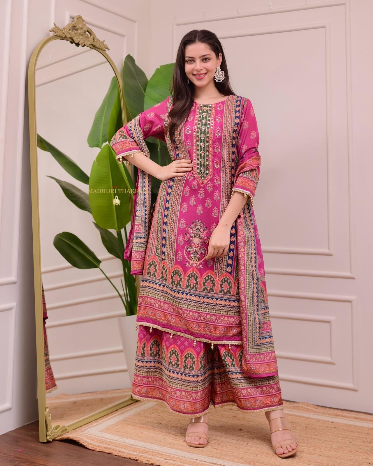 Simmer Sharara Suit with Hand Embroidery – AL
