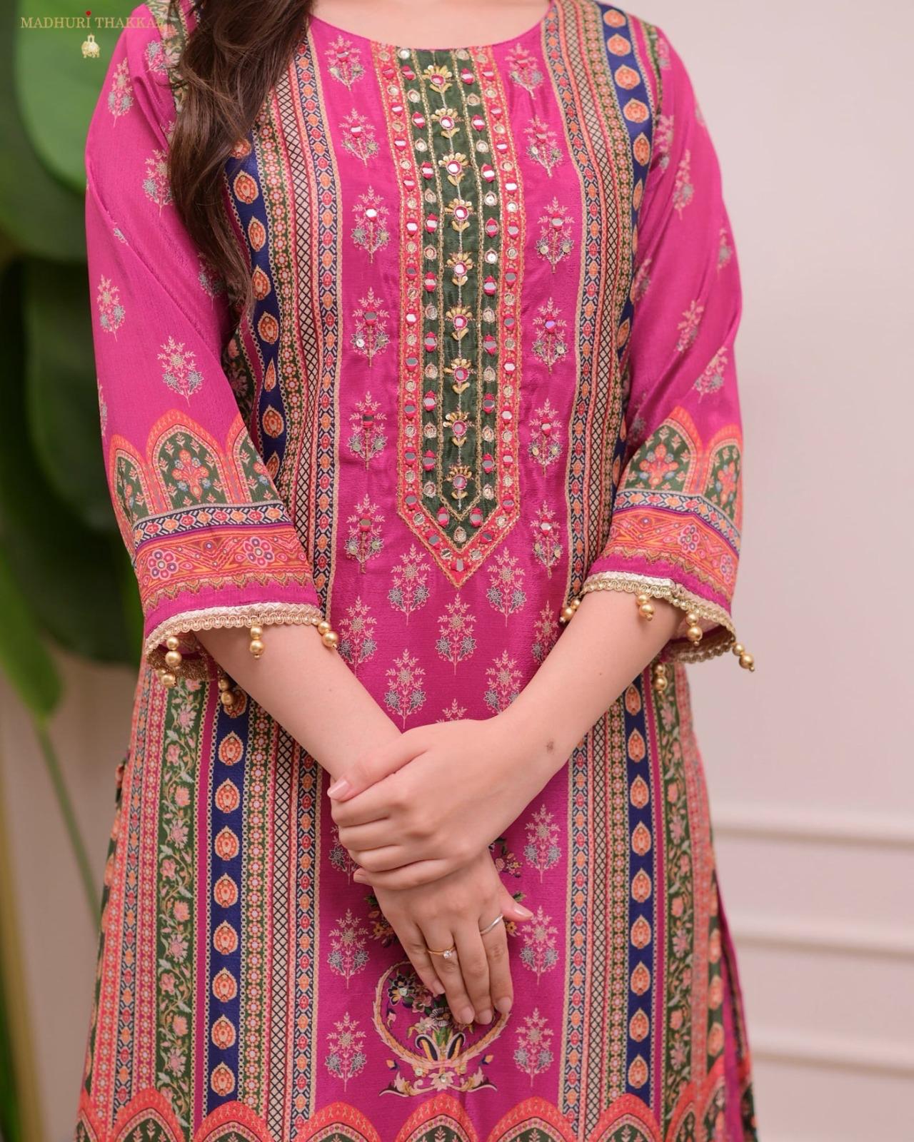 Simmer Sharara Suit with Hand Embroidery – AL