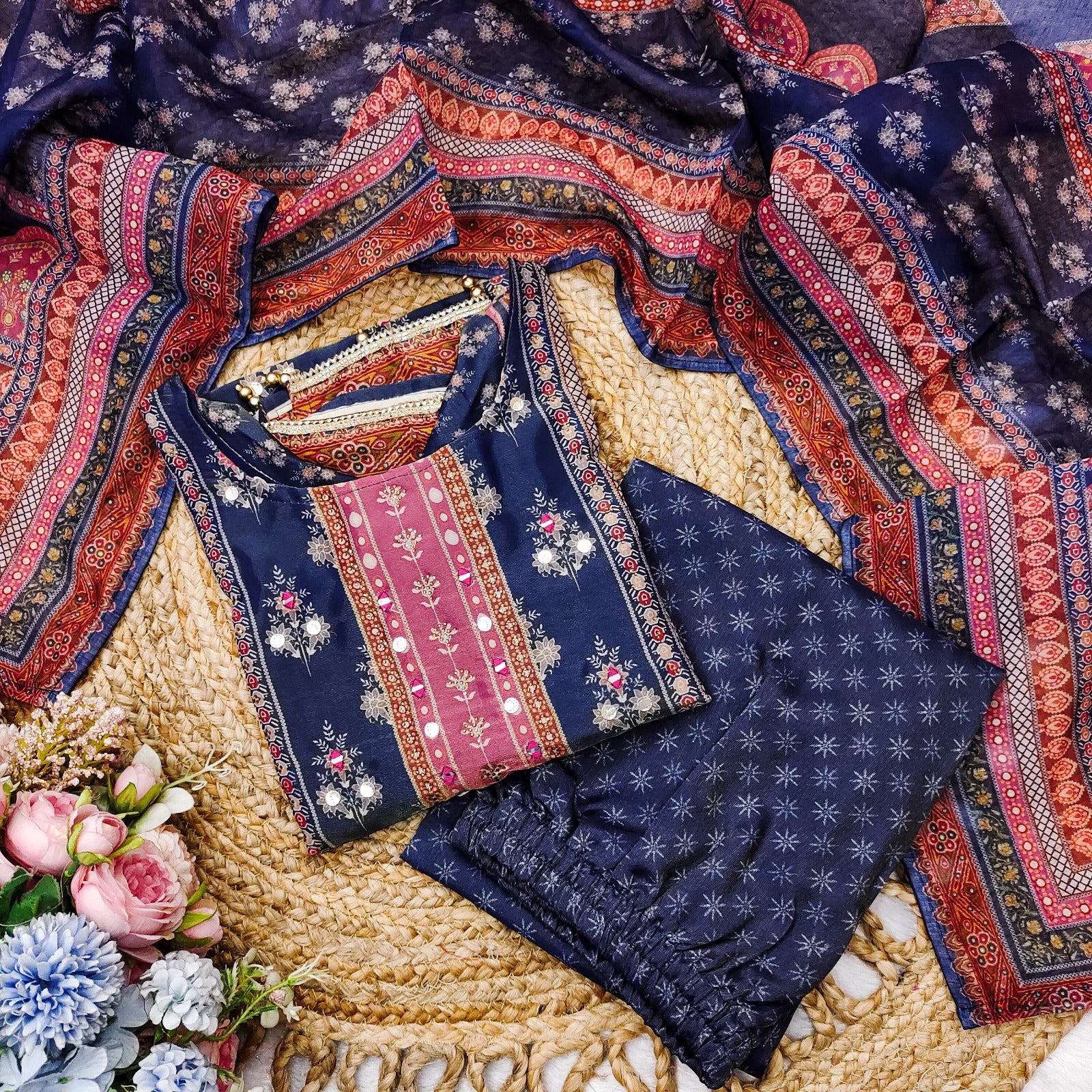 Simmer Sharara Suit with Hand Embroidery – AL