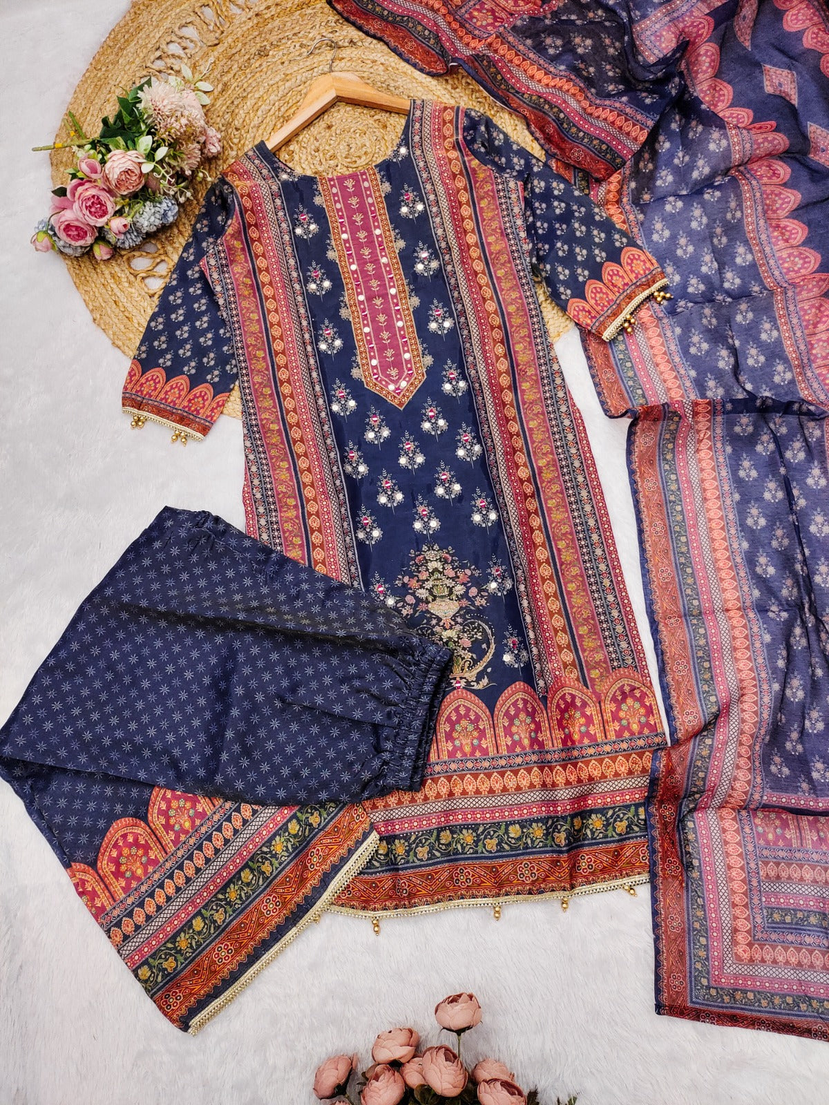Simmer Sharara Suit with Hand Embroidery – AL