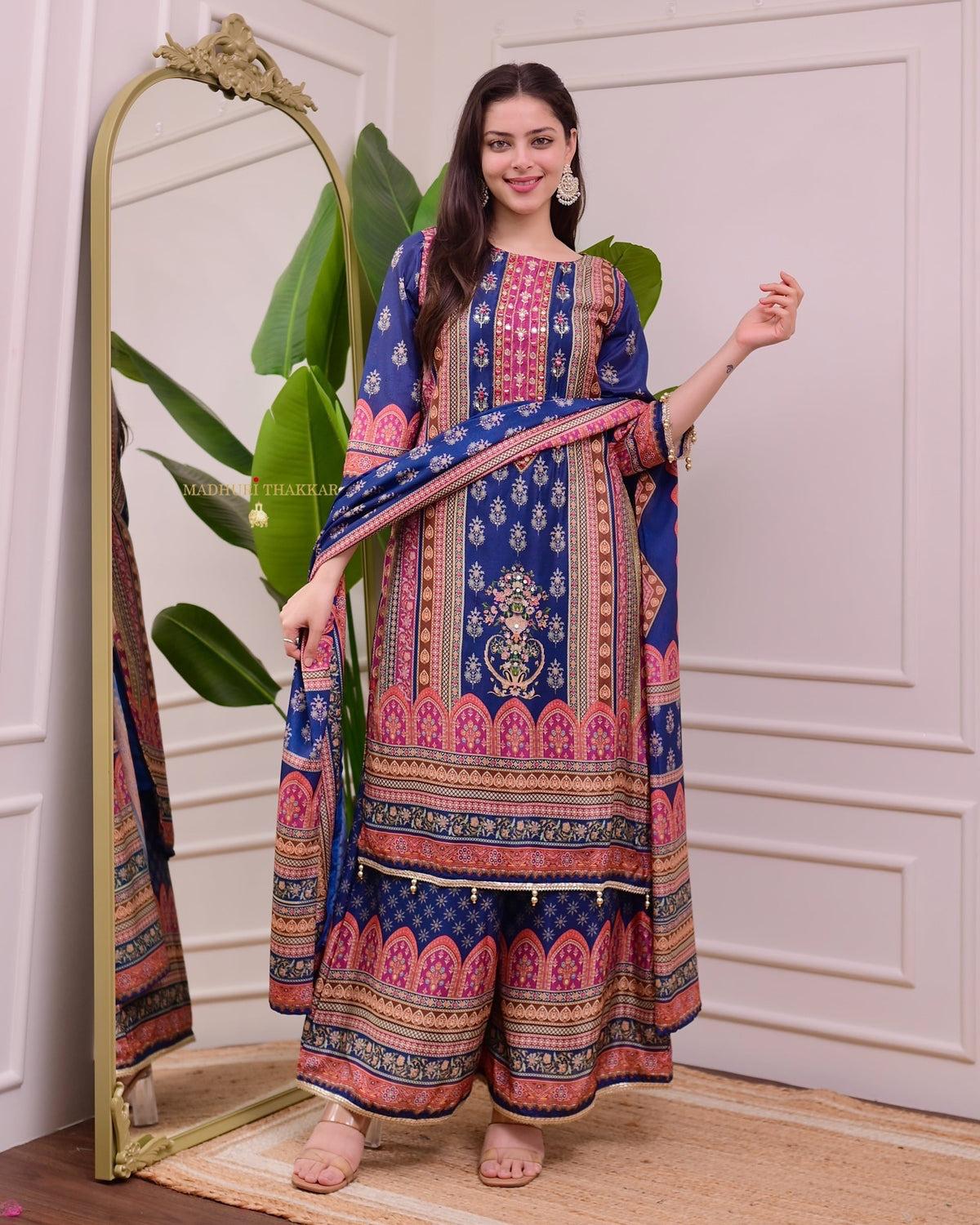 Simmer Sharara Suit with Hand Embroidery – AL