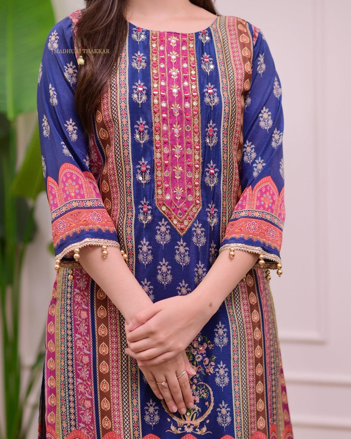 Simmer Sharara Suit with Hand Embroidery – AL