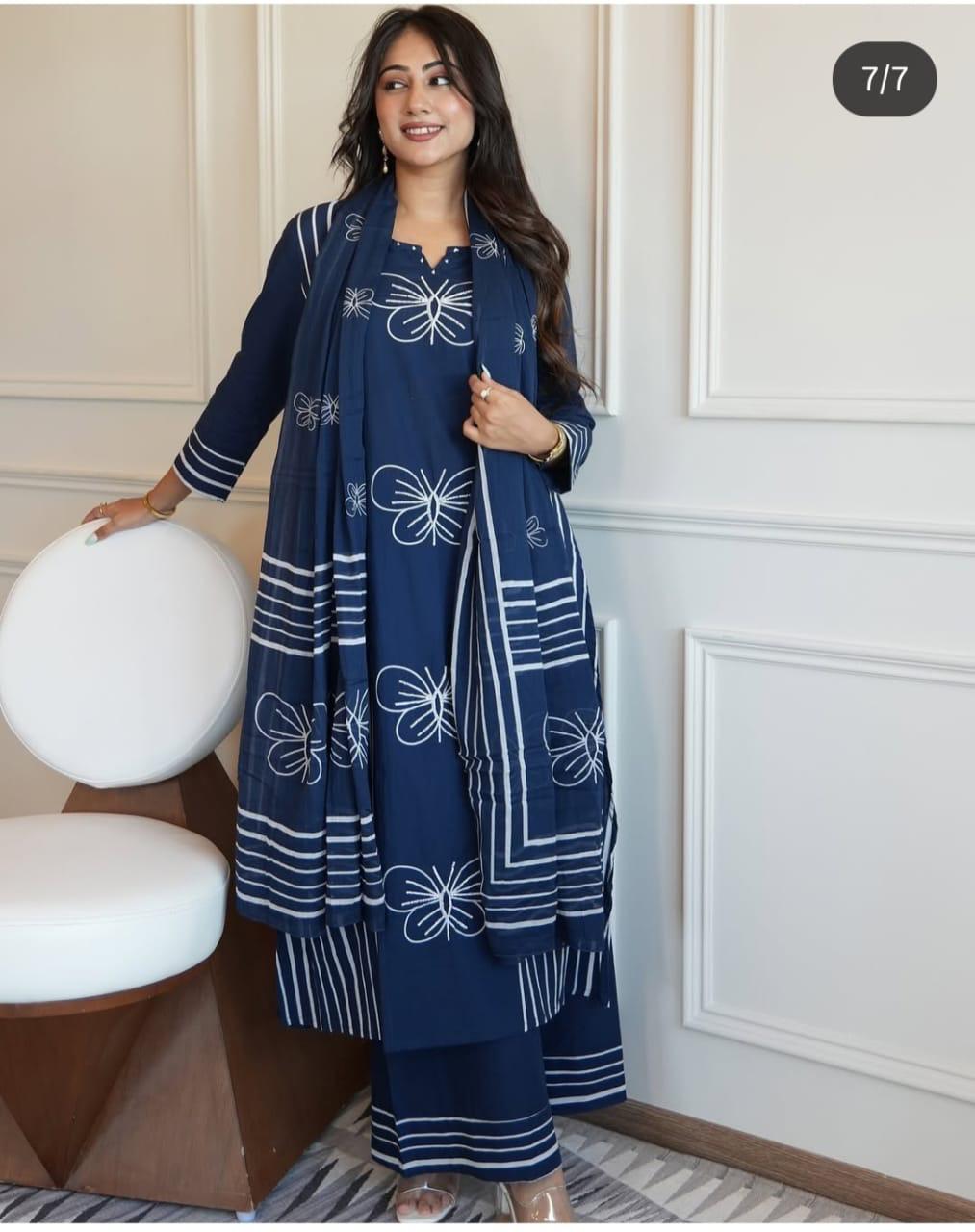 NEW ARRIVALS – Festive Mal Cotton Suit Set|KF