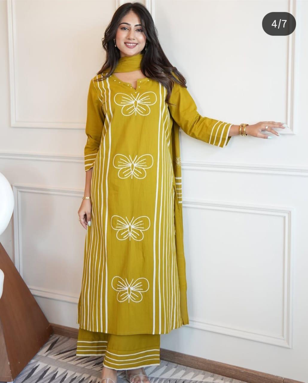 NEW ARRIVALS – Festive Mal Cotton Suit Set|KF