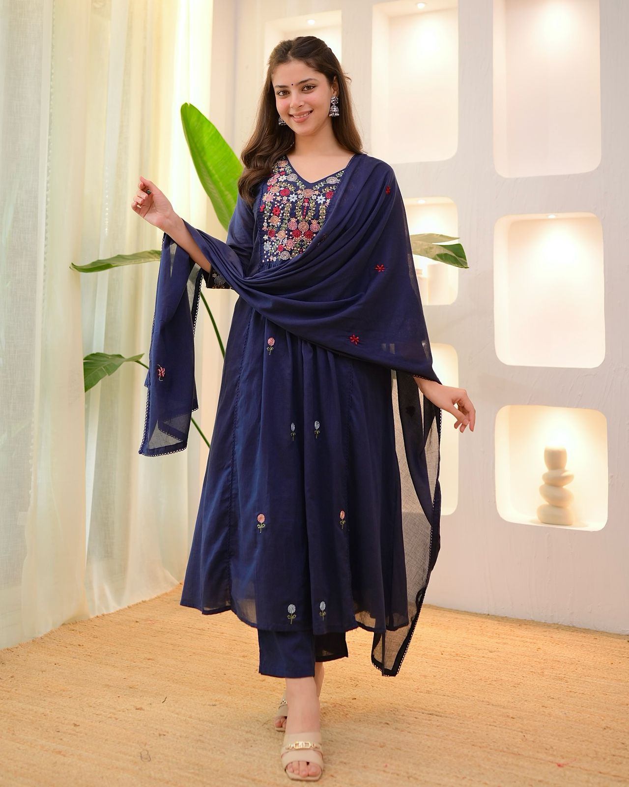 NEW LAUNCH – Premium Heavy Embroidery Cotton Suit Set|KF