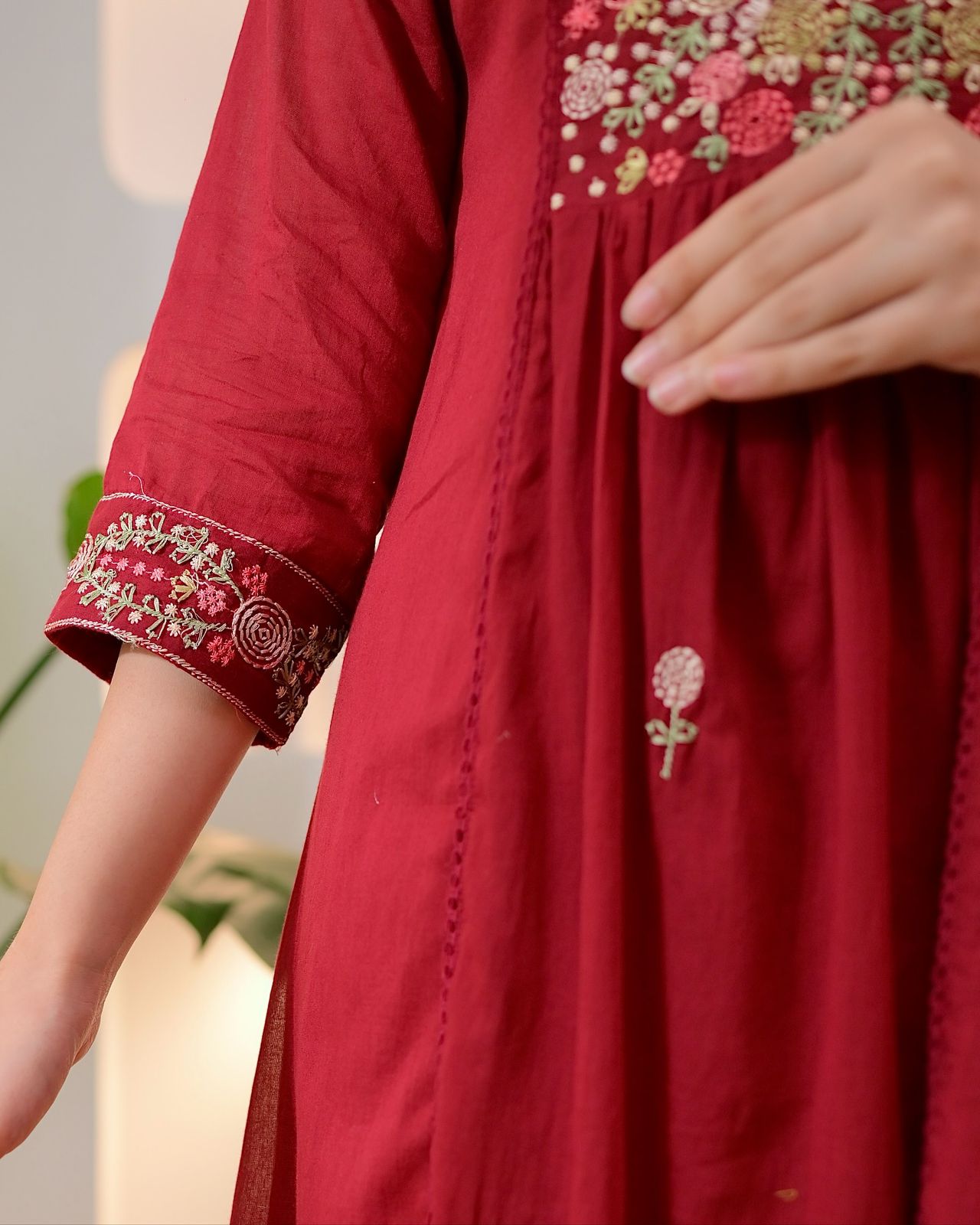 NEW LAUNCH – Premium Heavy Embroidery Cotton Suit Set|KF