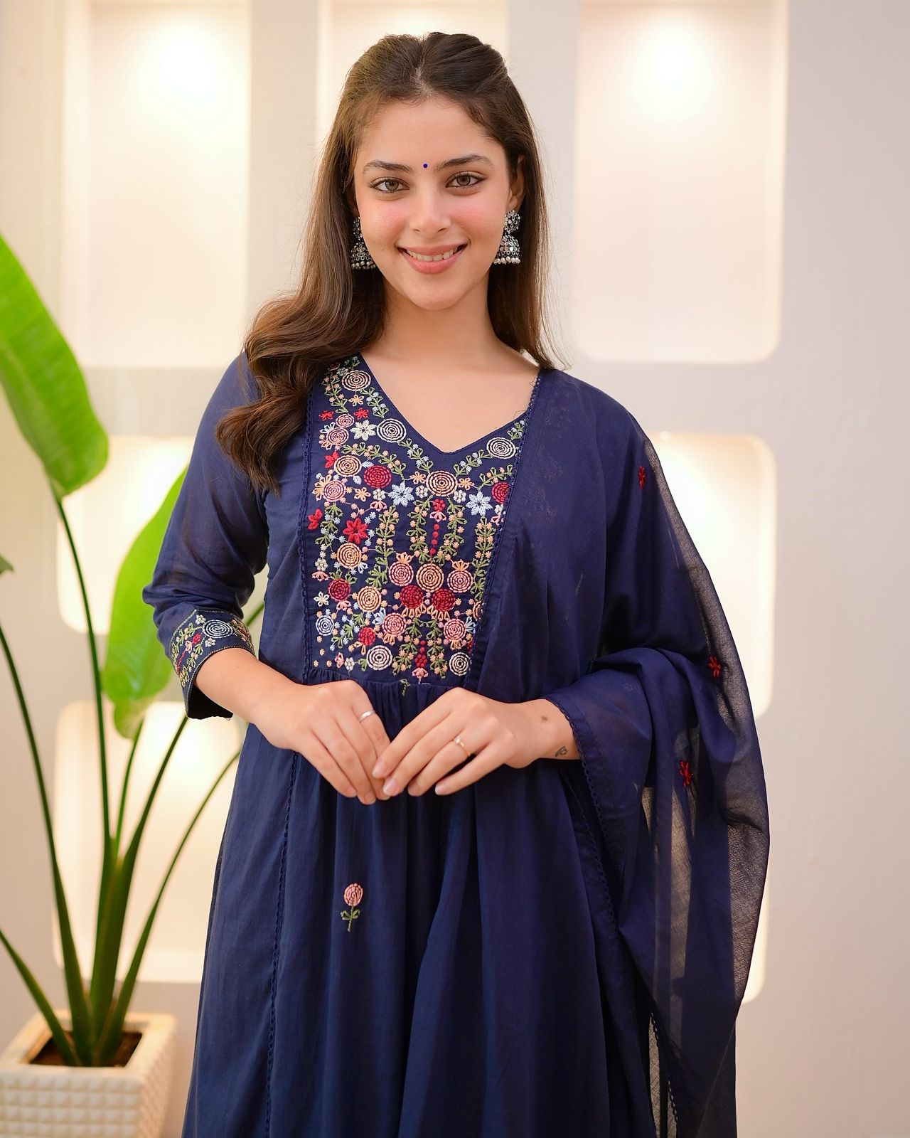 NEW LAUNCH – Premium Heavy Embroidery Cotton Suit Set|KF