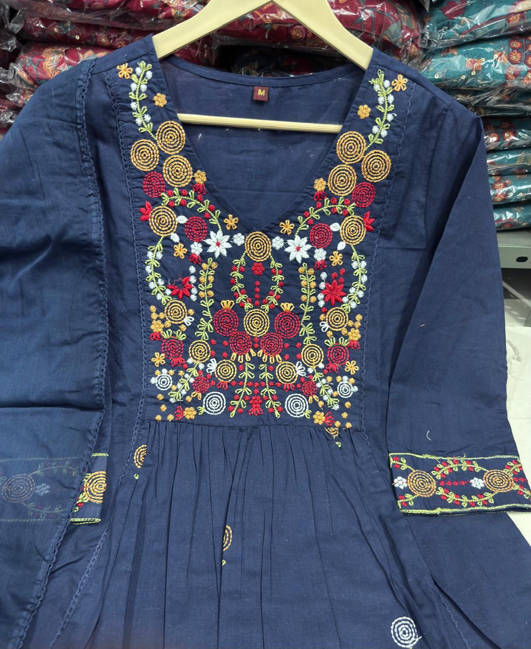 NEW LAUNCH – Premium Heavy Embroidery Cotton Suit Set|KF