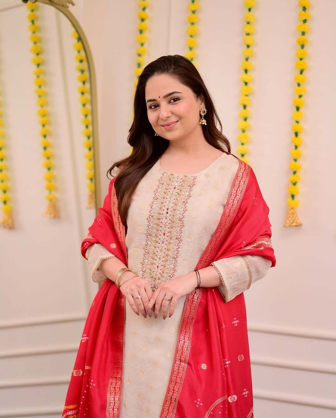 NEW ARRIVALS – Madhavi Luxury Silk Suit Set|KF