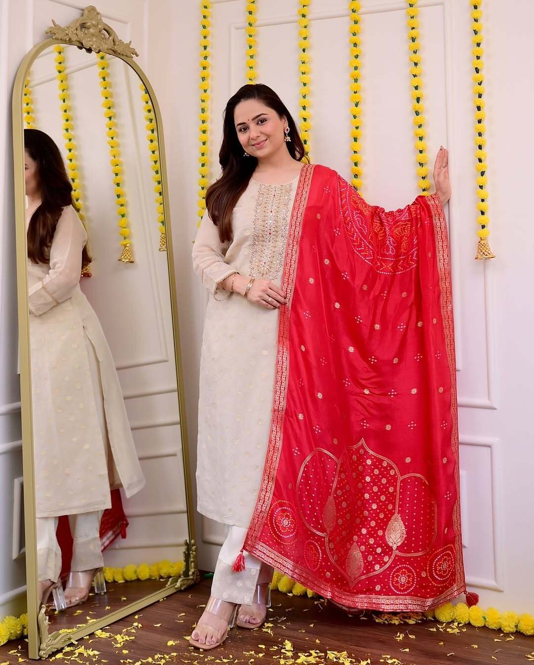 NEW ARRIVALS – Madhavi Luxury Silk Suit Set|KF