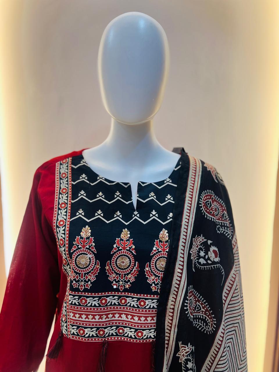 SUIT WITH EMBROIDERY & DUPATTA KF