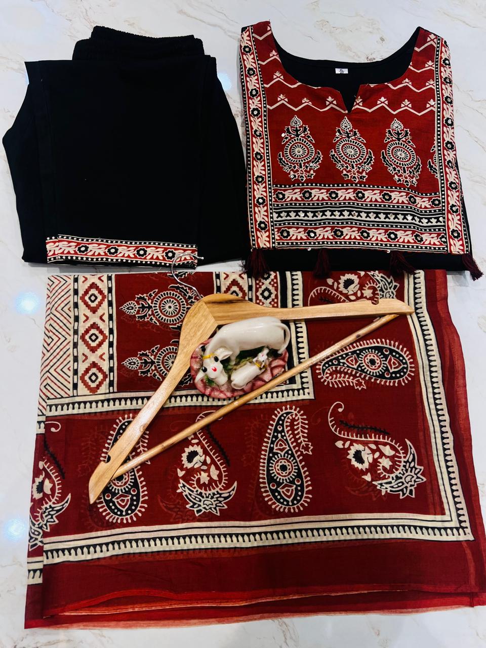 SUIT WITH EMBROIDERY & DUPATTA KF