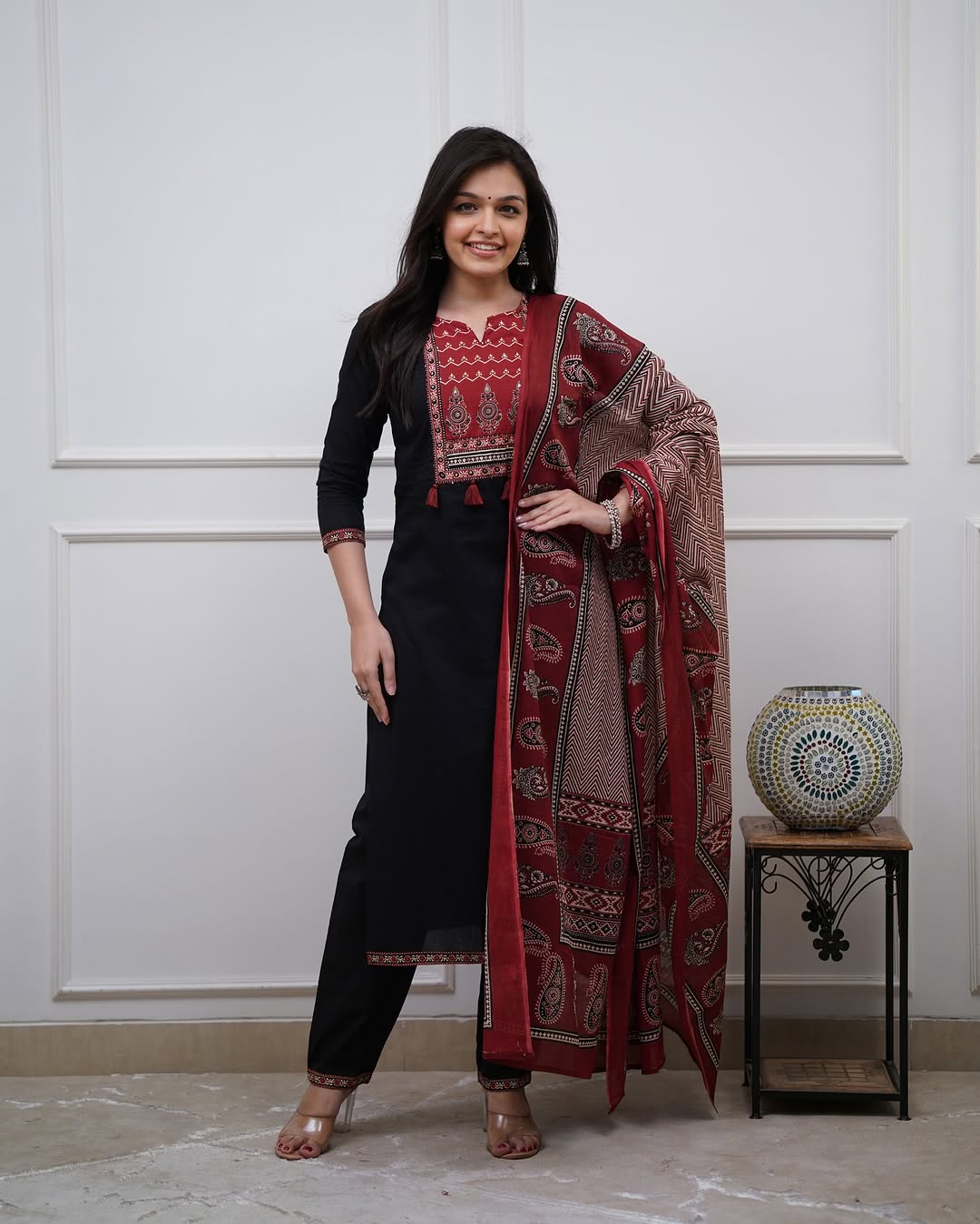 SUIT WITH EMBROIDERY & DUPATTA KF