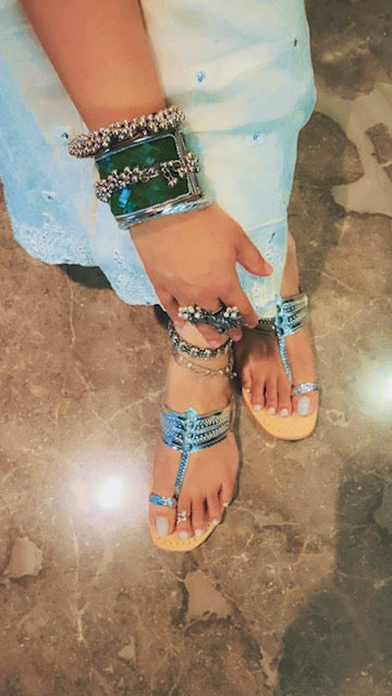 Nude Base Kolhapuri – Shimmer Elegance in Every Step