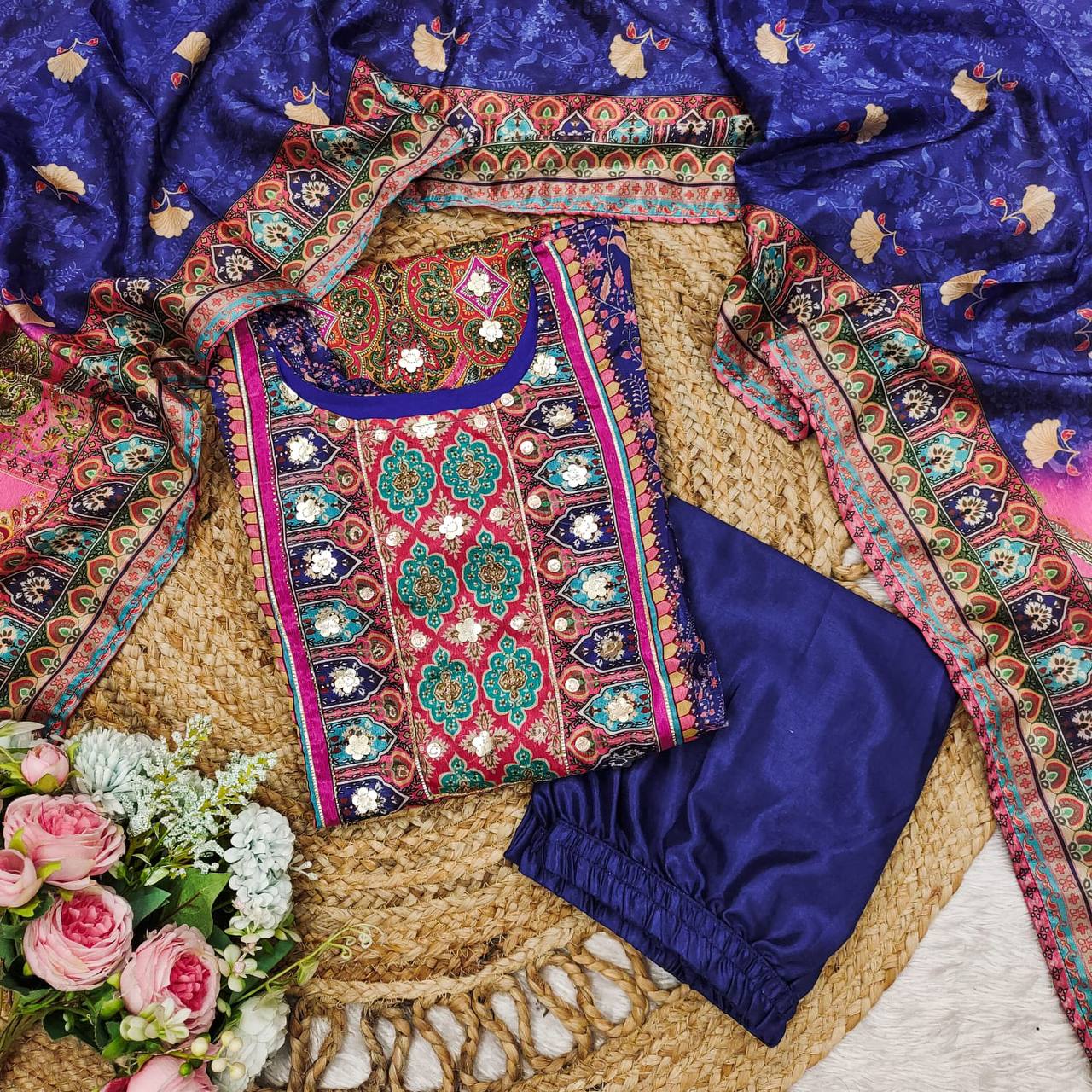 Kurti Set with Ston Work – Celebrate Tradition in Style! AL✨