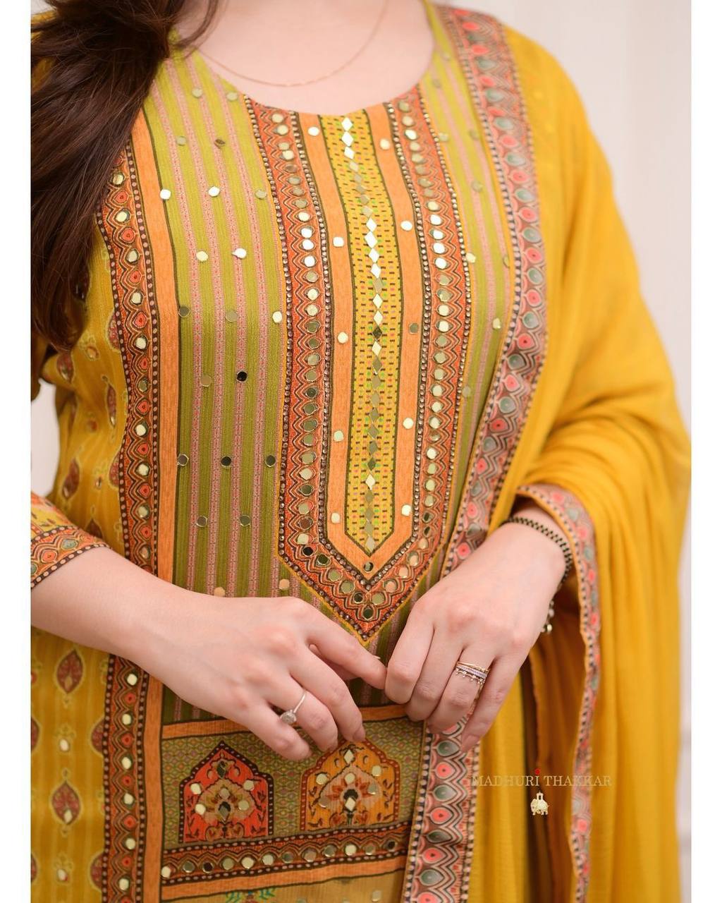 Satin Silk Digital Print Salwar Suit Set – Elegance Meets Tradition! AL