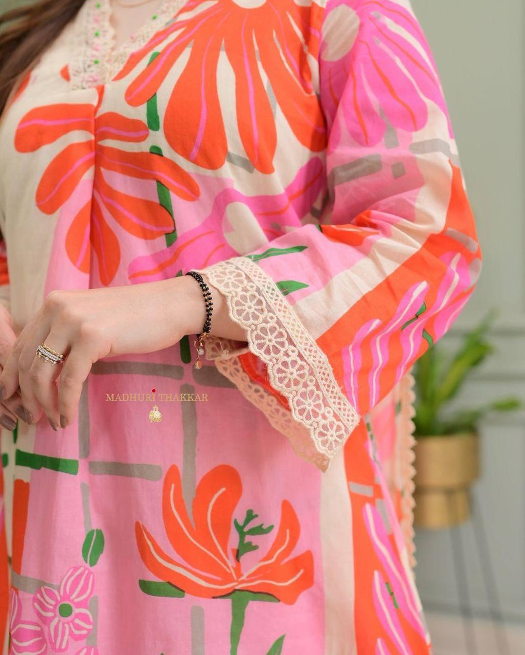 Elegant A-Line Kurta with Matching Pants & Dupatta | AL ✨