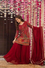 Paisley Print Kurti Set with Dupatta – AL 🌸
