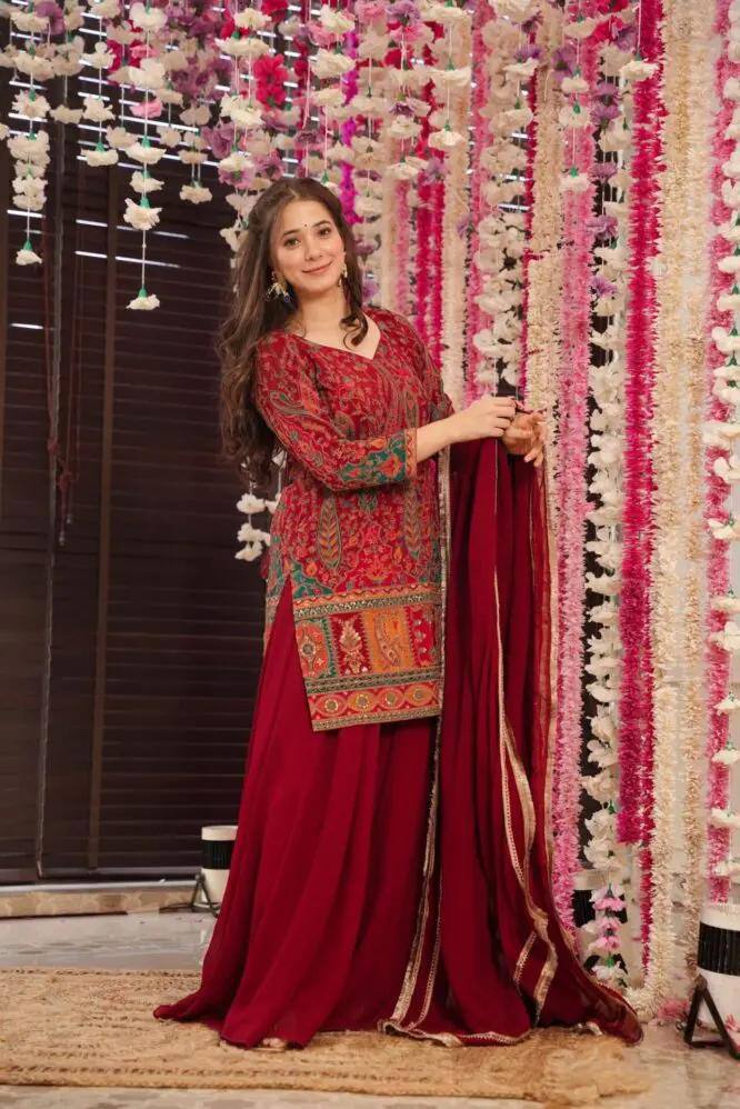 Paisley Print Kurti Set with Dupatta – AL 🌸