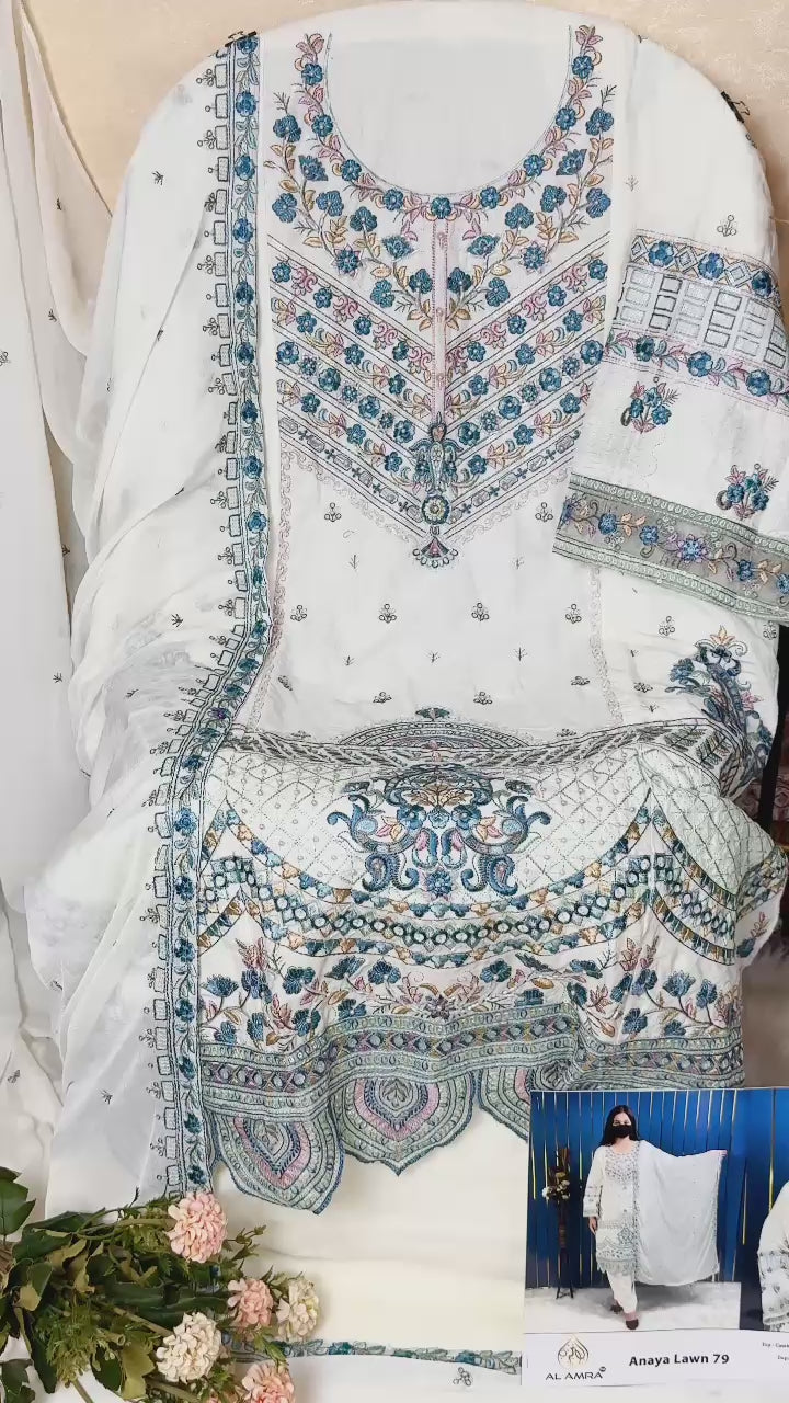 Load video: Anaya Lawn 79 Edition (Semi-Stitched)