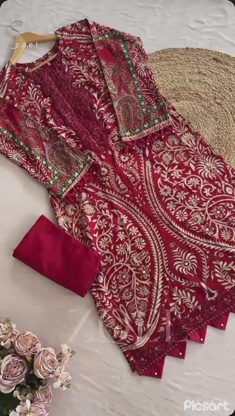 Load video: HAZZEL® – Luxury Lawn Edition- Semi stiched