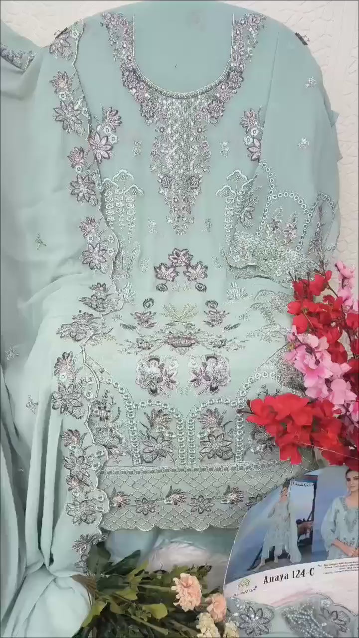 Designer Suit for Festivals (Semi-Stitched)