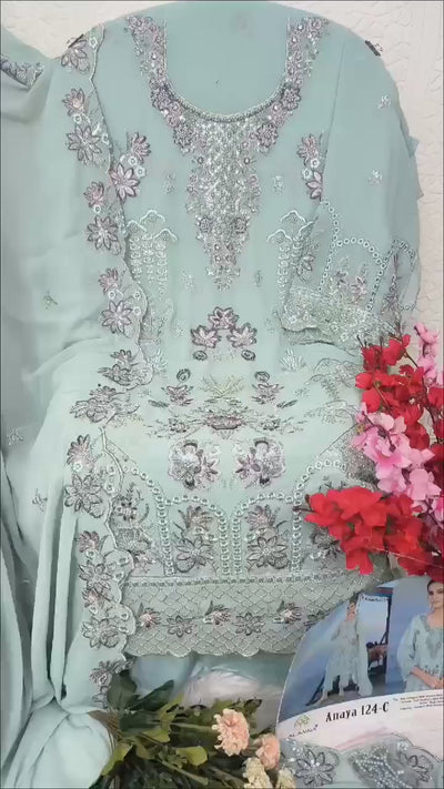 Designer Suit for Festivals (Semi-Stitched)