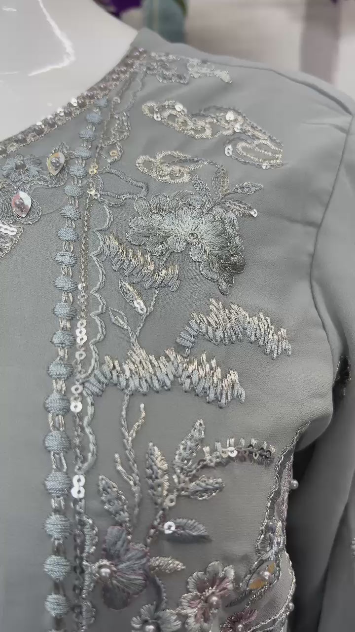 Load video: Readymade Designer Suit | Handworked Elegance