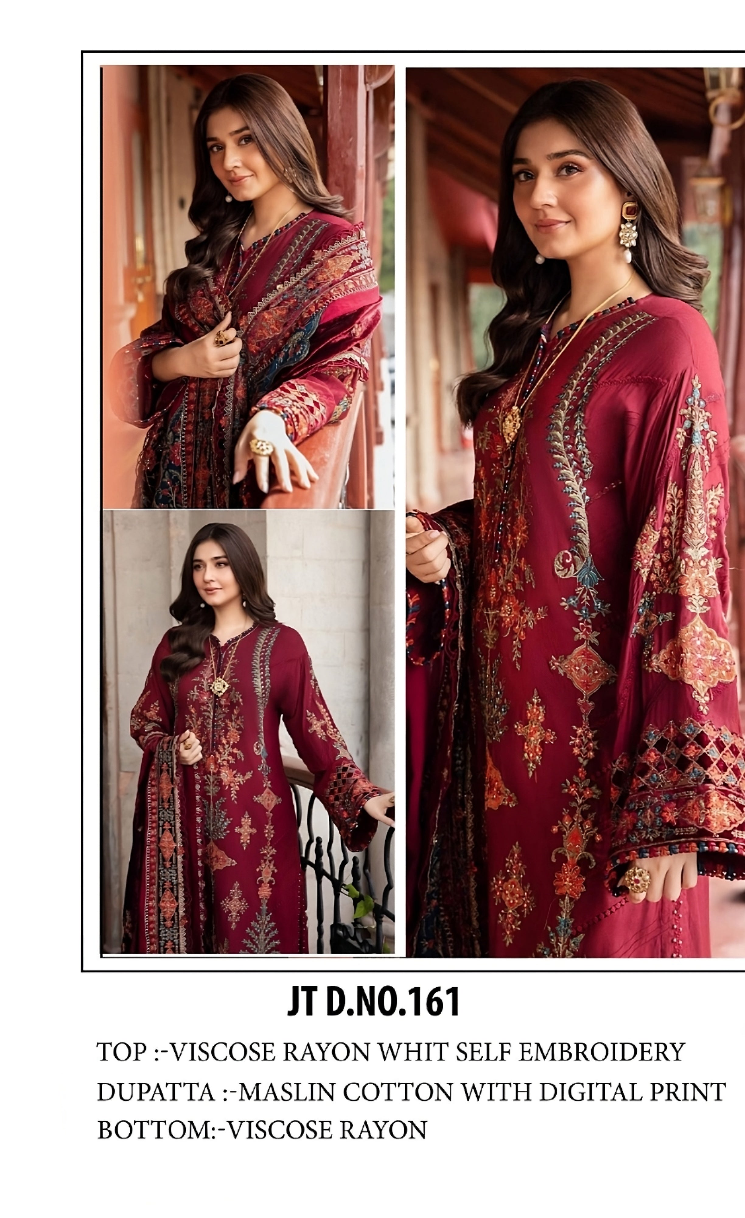 Elegant Ethnic Pakistani Lawn Set  ( Semi stitched )